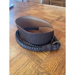 Remi/Reid vegan leather wrap braided belt size S/M